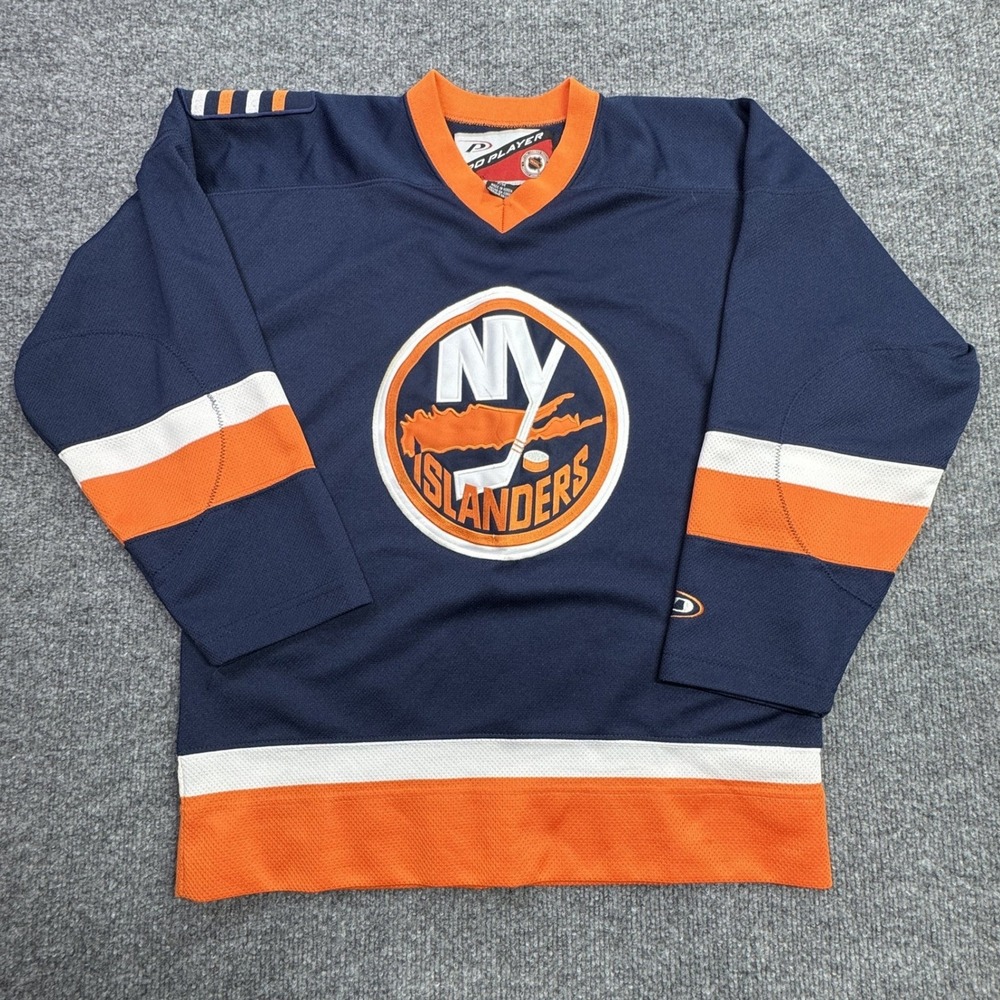 New York Islanders‎ Pro Player Hockey Jersey Kids S M Blue Orange Vintage 90s